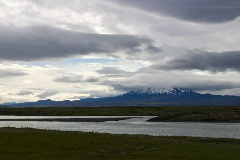 Mount Heckla Above Stóralaxá River